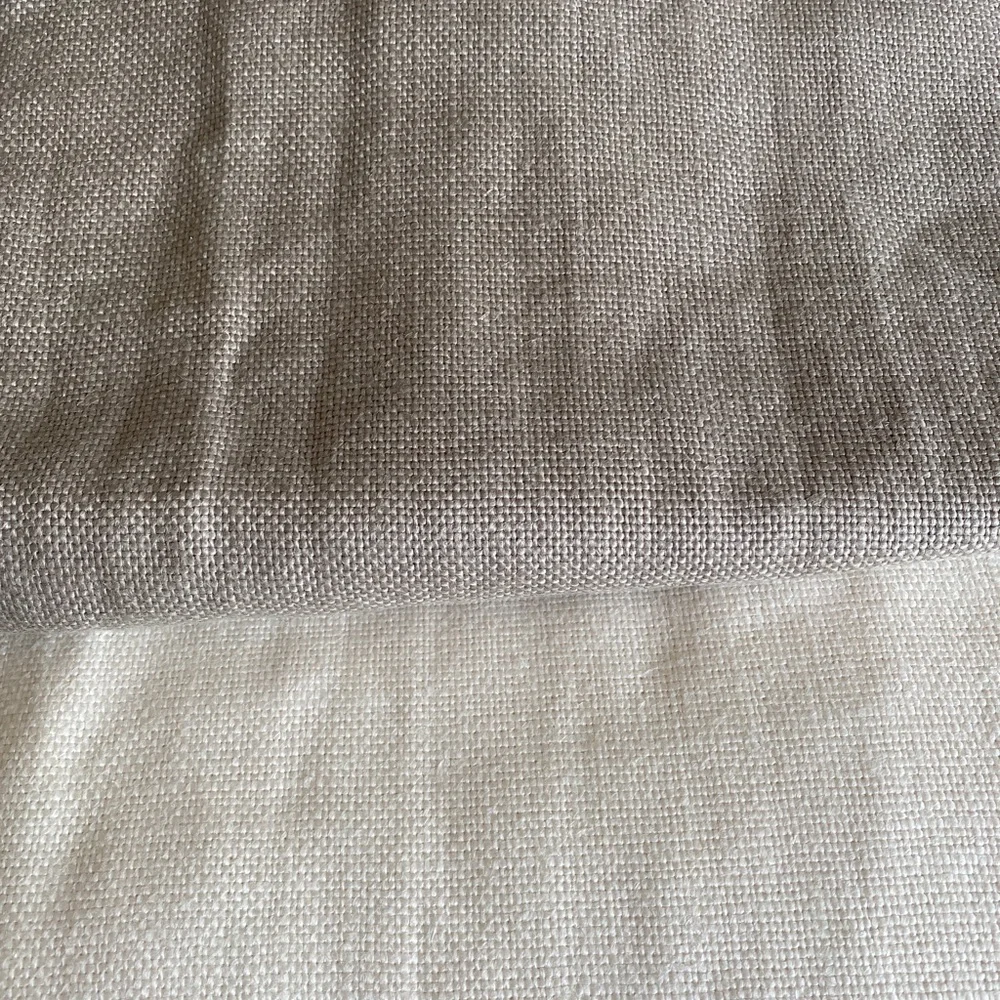 RH Restoration Hardware heavyweight Belgian linen bottom border rod pocket panel